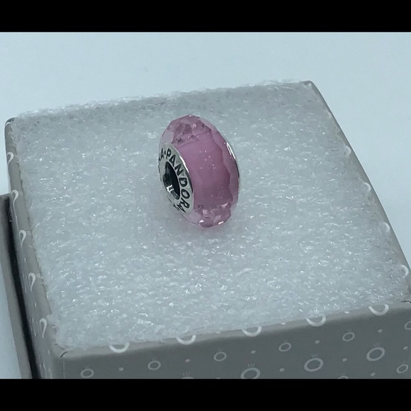 Pandora, " Pink Shimmer " S925ALE Murano Charm M5 - Picture 1 of 5